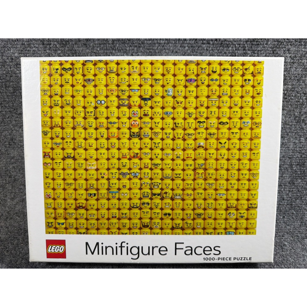 LEGO Minifigure Faces 1000 Piece Jigsaw Puzzle Chronicle Books Yellow Sealed